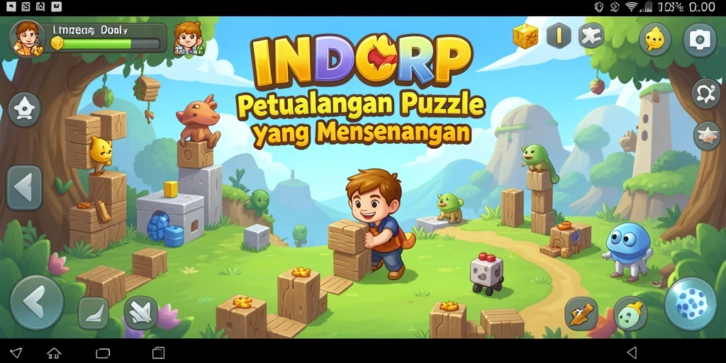 Tangkapan layar INDORP menampilkan gameplay puzzle yang menarik.