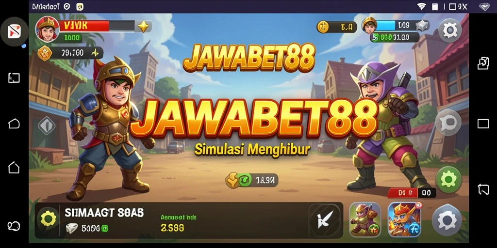 Screenshot gameplay JAWABET88 menampilkan interaksi karakter dalam simulasi.