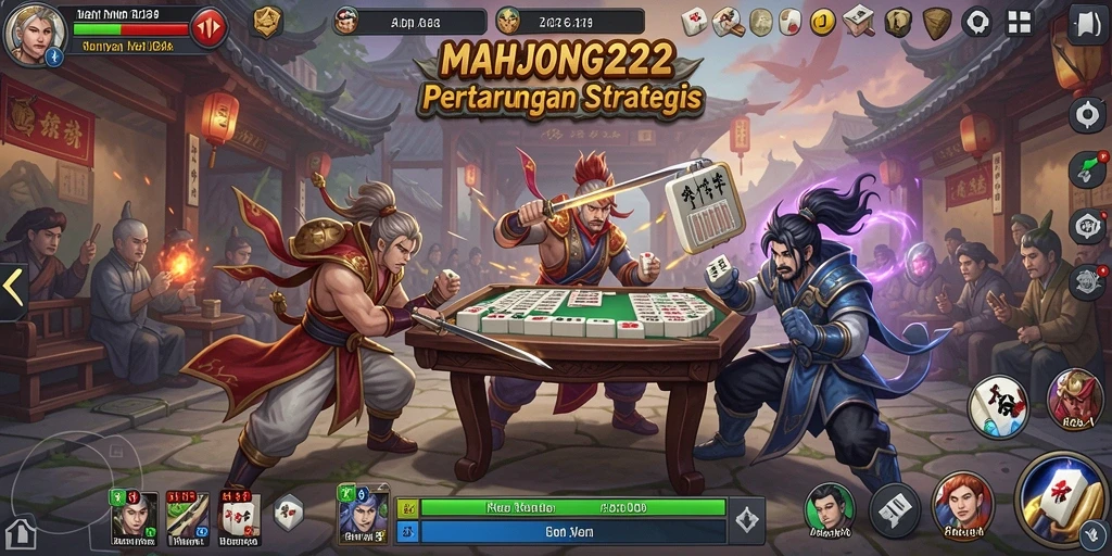 Screenshot MOBA yang menunjukkan aksi seru dalam MAHJONG222.