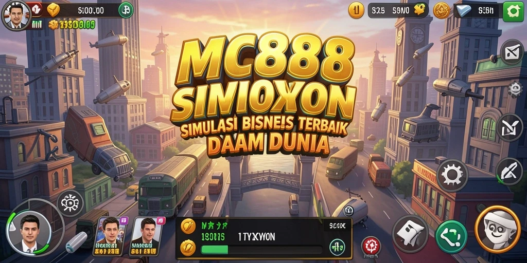 Tangkapan layar gameplay MC888 menampilkan simulasi bisnis yang mendebarkan.