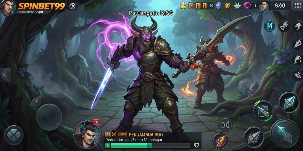 Tampilan gameplay RPG SPINBET99 yang mendebarkan dan interaktif.